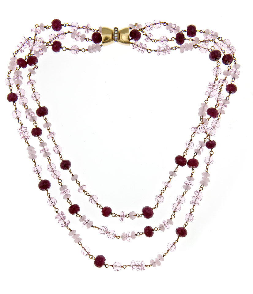 Diamond Studded Bow Tie Necklace