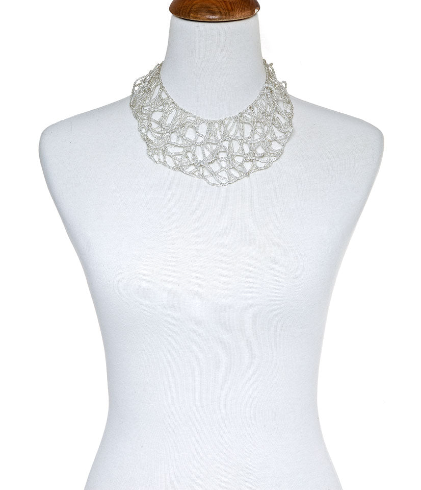 Silver Bib Necklace