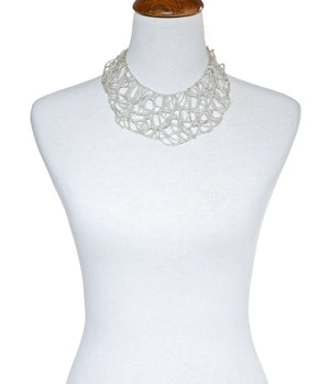 Silver Bib Necklace