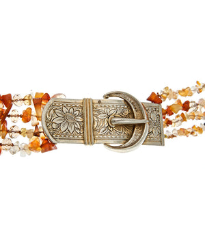 Carnelian & Buckle Necklace