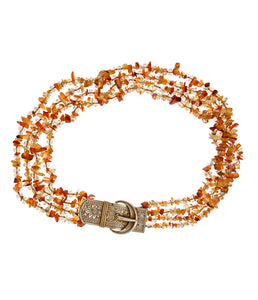 Carnelian & Buckle Necklace