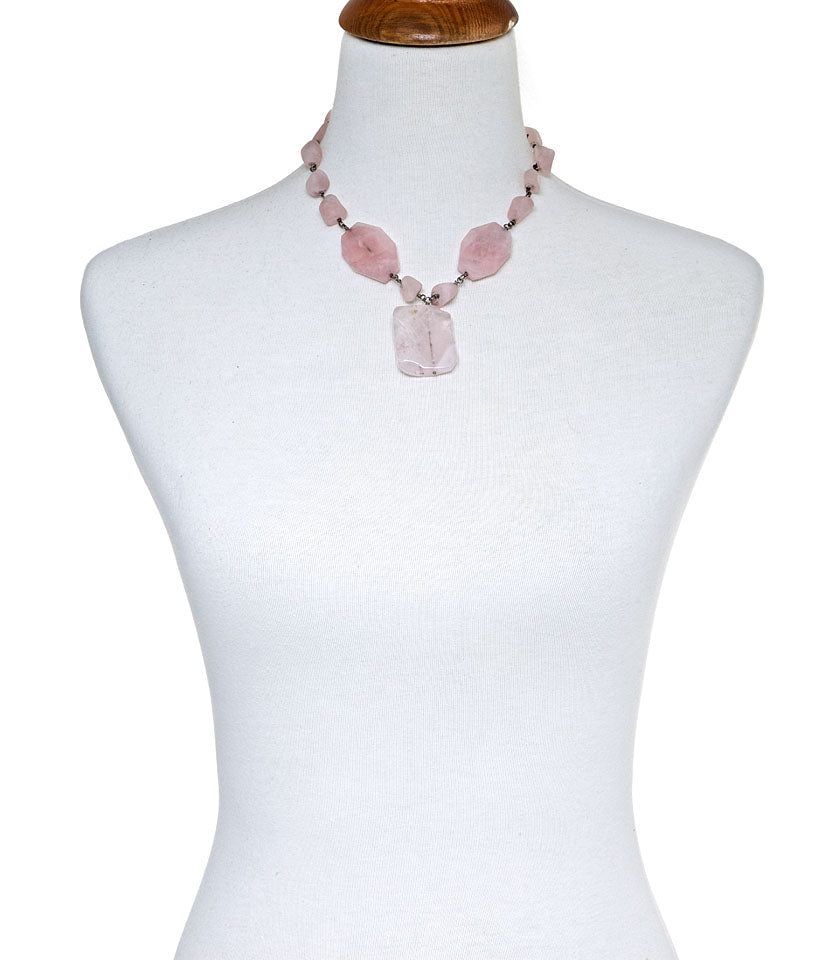 Rose Quartz Medley Necklace