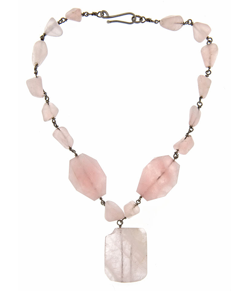 Rose Quartz Necklace Love Pendant Chakra Healing Men Women Gift Mothers Day  | eBay