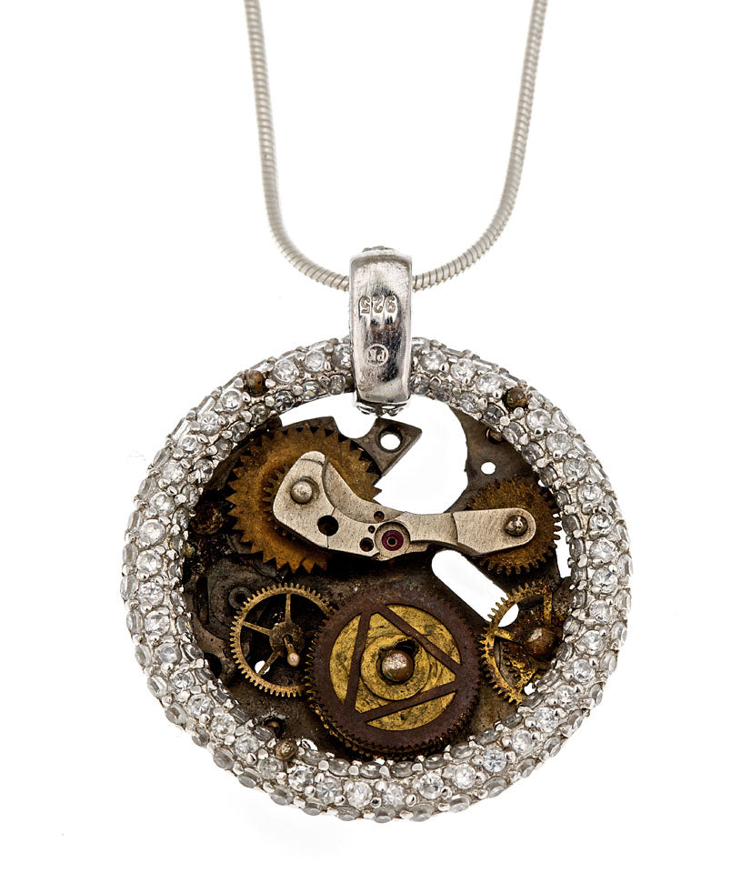 Reclaimed Watch Parts With Cubic Zirconia