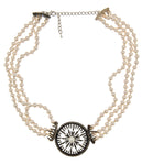 Fiery Wagon Wheel Necklace