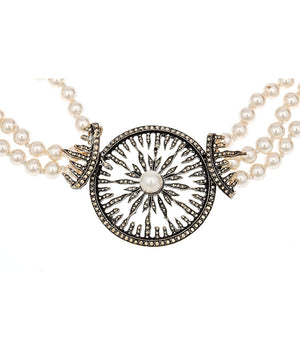 Fiery Wagon Wheel Necklace