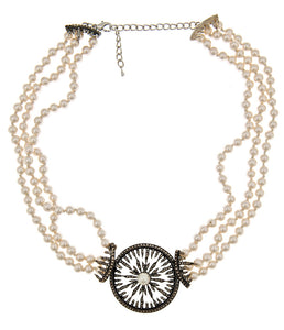 Fiery Wagon Wheel Necklace