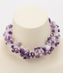 Amethyst Geodes Fur Choker