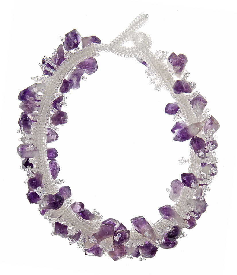 Amethyst Geodes Fur Choker