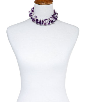 Amethyst Geodes Fur Choker